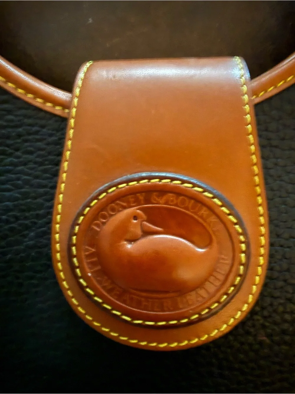 Dooney & Bourke AWL Crescent Hobo Black British Tan Leather NWT